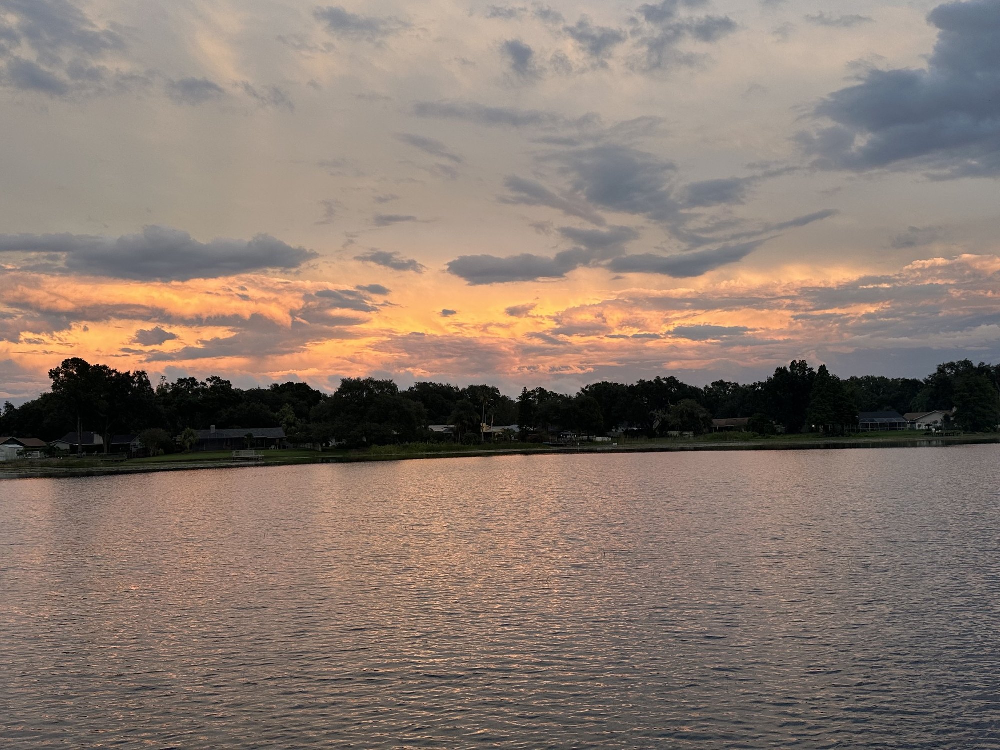 Evening light on the lake at Rustin Farms